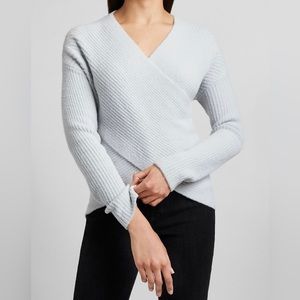 Express - Ribbed Wrap Front Tunic Sweater - Size XS